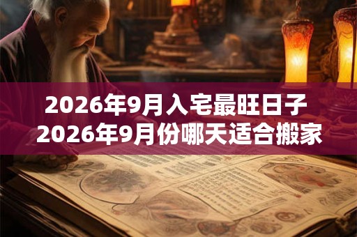 2026年9月入宅最旺日子 2026年9月份哪天适合搬家乔迁