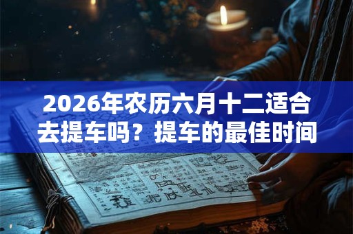 2026年农历六月十二适合去提车吗？提车的最佳时间几点？