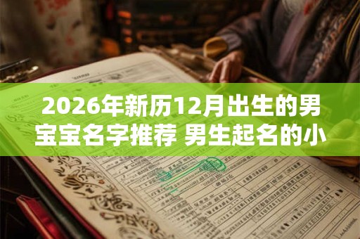 2026年新历12月出生的男宝宝名字推荐 男生起名的小技巧