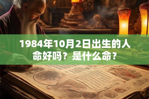1984年10月2日出生的人命好吗?是什么命? 1984年10月2日出生的人命好吗?是什么命?