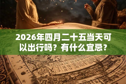 2026年四月二十五当天可以出行吗?有什么宜忌? 2026年四月二十五当天可以出行吗?有什么宜忌?