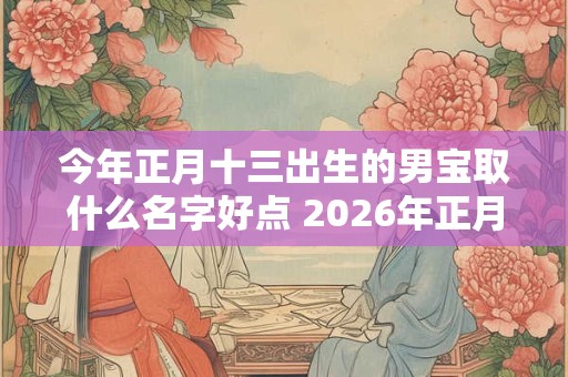 今年正月十三出生的男宝取什么名字好点 2026年正月十三出生的八字信息