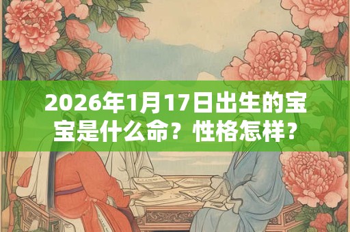 2026年1月17日出生的宝宝是什么命？性格怎样？