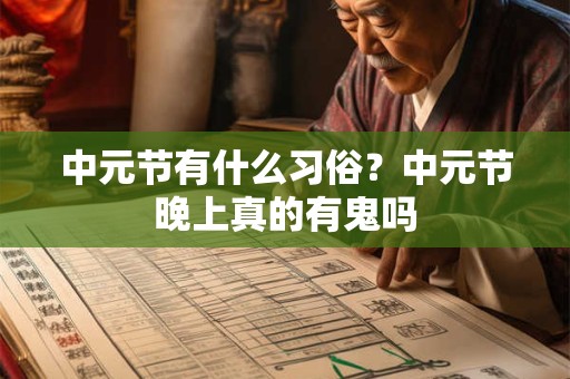 中元节有什么习俗？中元节晚上真的有鬼吗