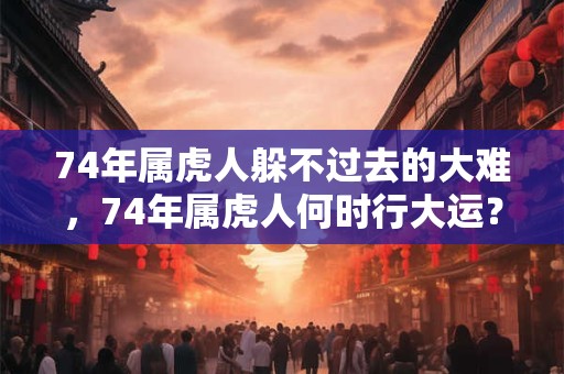 74年属虎人躲不过去的大难,74年属虎人何时行大运? 74年属虎人躲不过去的大难,74年属虎人何时行大运?