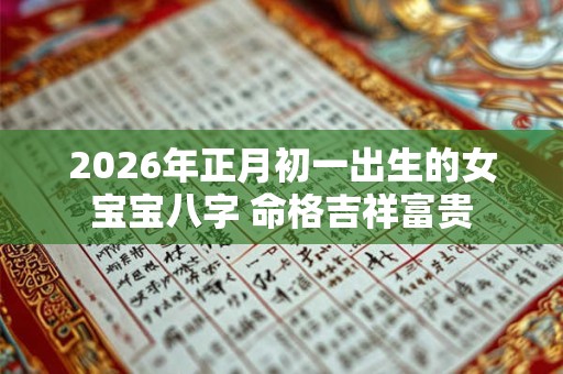 2026年正月初一出生的女宝宝八字 命格吉祥富贵 2026年正月初一出生的女宝宝八字 命格吉祥富贵