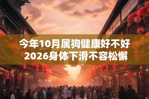 今年10月属狗健康好不好 2026身体下滑不容松懈 今年10月属狗健康好不好 2026身体下滑不容松懈