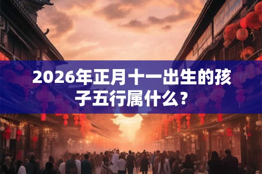 2026年正月十一出生的孩子五行属什么？