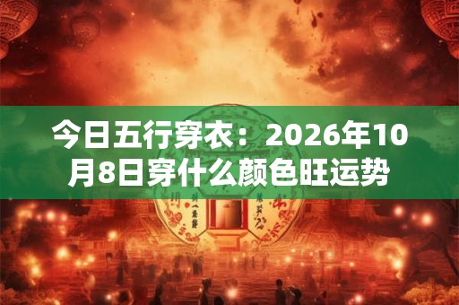 今日五行穿衣：2026年10月8日穿什么颜色旺运势