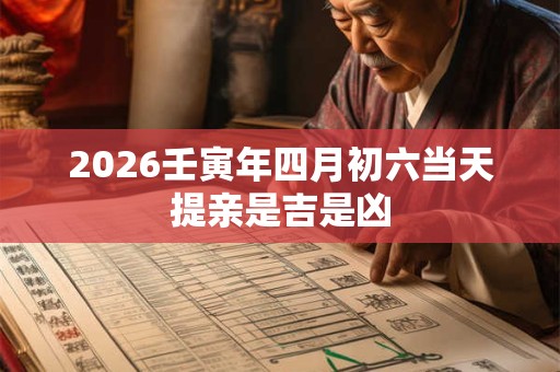 2026壬寅年四月初六当天提亲是吉是凶