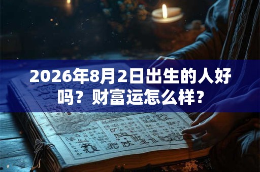 2026年8月2日出生的人好吗？财富运怎么样？