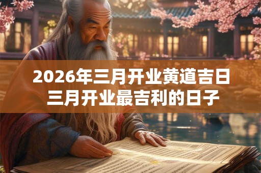 2026年三月开业黄道吉日 三月开业最吉利的日子