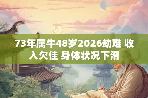 73年属牛48岁2026劫难 收入欠佳 身体状况下滑