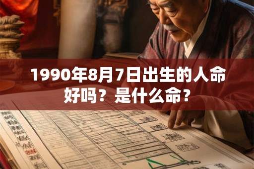 1990年8月7日出生的人命好吗？是什么命？