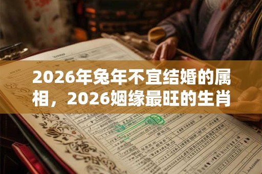 2026年兔年不宜结婚的属相，2026姻缘最旺的生肖