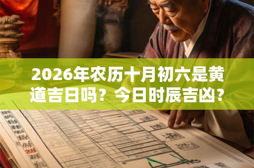 2026年农历十月初六是黄道吉日吗?今日时辰吉凶? 2026年农历十月初六是黄道吉日吗?今日时辰吉凶?