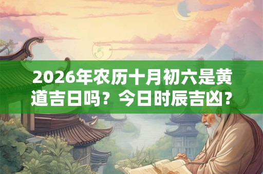2026年农历十月初六是黄道吉日吗？今日时辰吉凶？