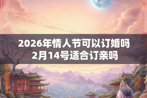 2026年情人节可以订婚吗 2月14号适合订亲吗