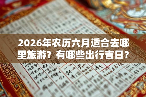 2026年农历六月适合去哪里旅游?有哪些出行吉日? 2026年农历六月适合去哪里旅游?有哪些出行吉日?