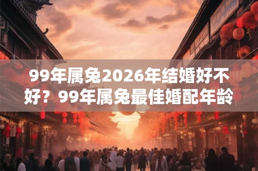 99年属兔2026年结婚好不好？99年属兔最佳婚配年龄