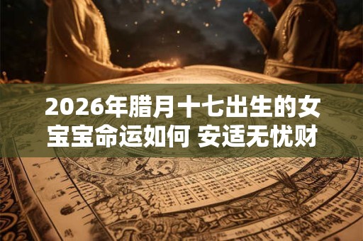 2026年腊月十七出生的女宝宝命运如何 安适无忧财富丰厚 2026年腊月十七出生的女宝宝命运如何 安适无忧财富丰厚