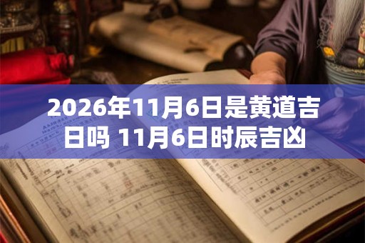 2026年11月6日是黄道吉日吗 11月6日时辰吉凶 2026年11月6日是黄道吉日吗 11月6日时辰吉凶