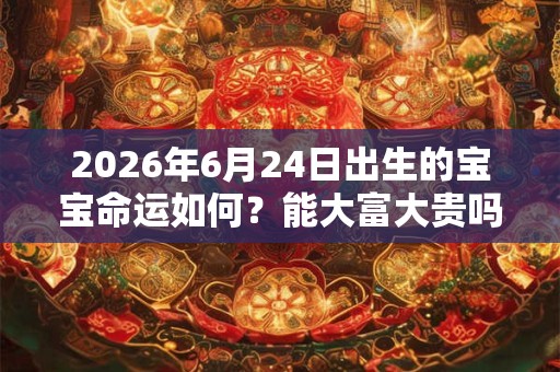 2026年6月24日出生的宝宝命运如何？能大富大贵吗？