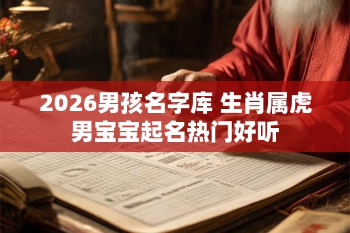 2026男孩名字库 生肖属虎男宝宝起名热门好听