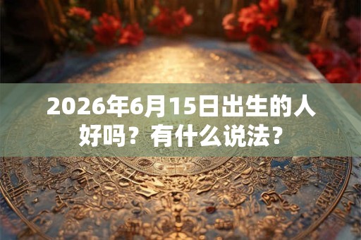 2026年6月15日出生的人好吗？有什么说法？