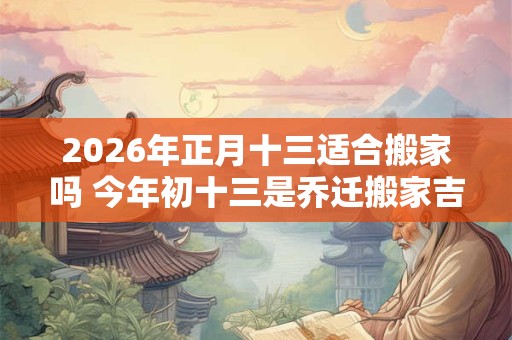 2026年正月十三适合搬家吗 今年初十三是乔迁搬家吉日吗