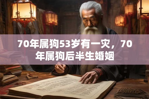 70年属狗53岁有一灾,70年属狗后半生婚姻 70年属狗53岁有一灾,70年属狗后半生婚姻