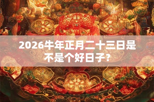 2026牛年正月二十三日是不是个好日子？