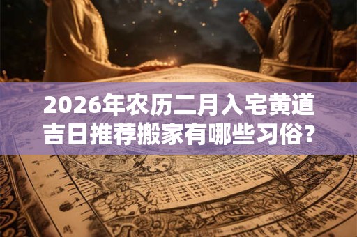 2026年农历二月入宅黄道吉日推荐搬家有哪些习俗? 2026年农历二月入宅黄道吉日推荐搬家有哪些习俗?