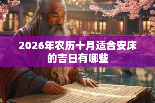 2026年农历十月适合安床的吉日有哪些