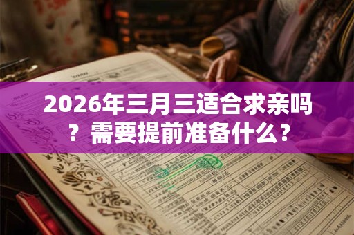 2026年三月三适合求亲吗？需要提前准备什么？