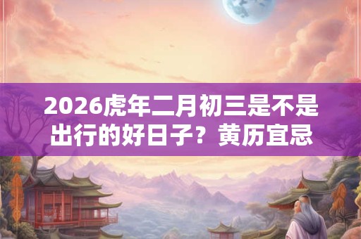 2026虎年二月初三是不是出行的好日子？黄历宜忌