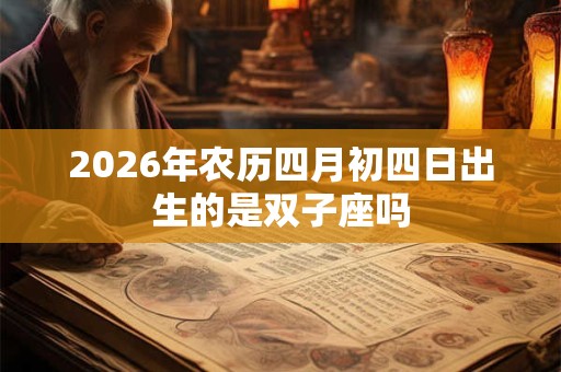 2026年农历四月初四日出生的是双子座吗