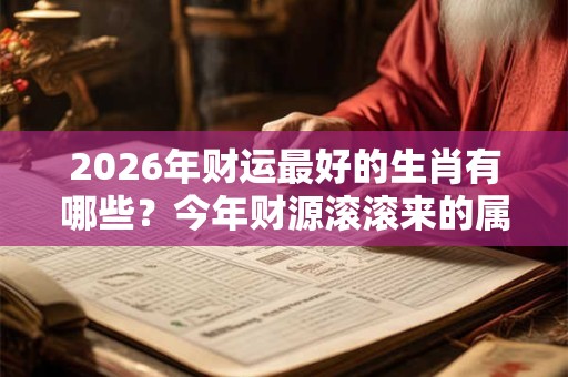 2026年财运最好的生肖有哪些？今年财源滚滚来的属相