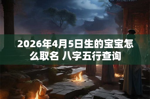 2026年4月5日生的宝宝怎么取名 八字五行查询 2026年4月5日生的宝宝怎么取名 八字五行查询