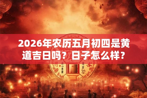2026年农历五月初四是黄道吉日吗？日子怎么样？