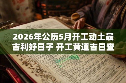 2026年公历5月开工动土最吉利好日子 开工黄道吉日查询