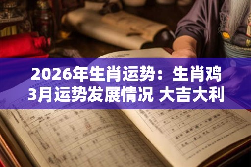 2026年生肖运势：生肖鸡3月运势发展情况 大吉大利万事顺遂