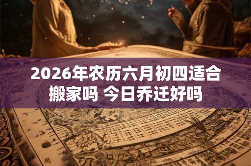 2026年农历六月初四适合搬家吗 今日乔迁好吗