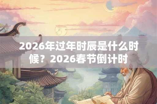 2026年过年时辰是什么时候?2026春节倒计时 2026年过年时辰是什么时候?2026春节倒计时