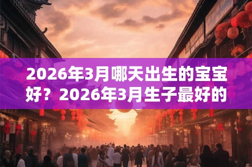 2026年3月哪天出生的宝宝好？2026年3月生子最好的日子