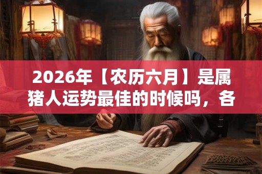 2026年【农历六月】是属猪人运势最佳的时候吗，各方面运势如何？