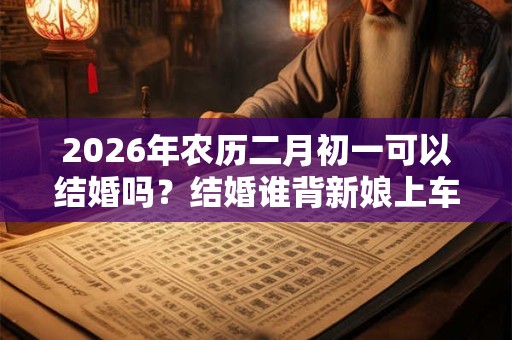 2026年农历二月初一可以结婚吗？结婚谁背新娘上车？