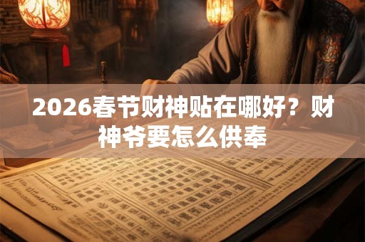 2026春节财神贴在哪好？财神爷要怎么供奉