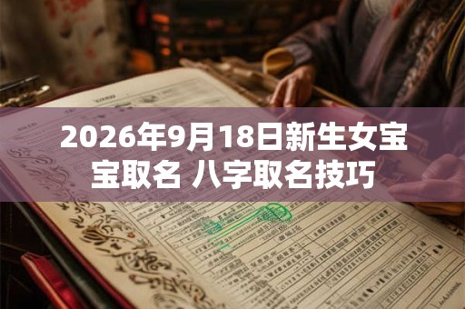 2026年9月18日新生女宝宝取名 八字取名技巧