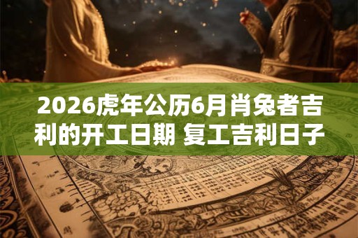 2026虎年公历6月肖兔者吉利的开工日期 复工吉利日子